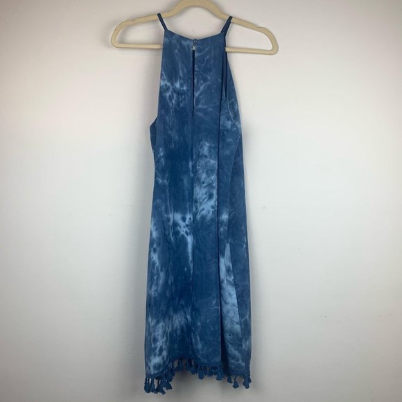 INA Blue Tie‎ Dye Dress with Fringe Tassels Sz M - Picture 5 of 10